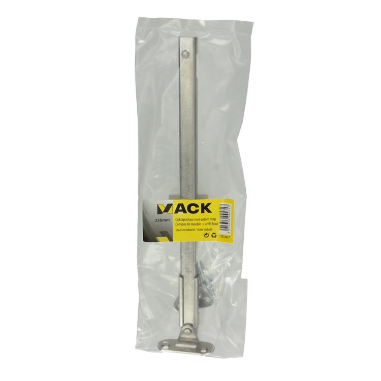Afbeelding laden in galerijviewer, Mack 1014457 - 1 opklapschaar met stop vernikkeld | 5 stuks
