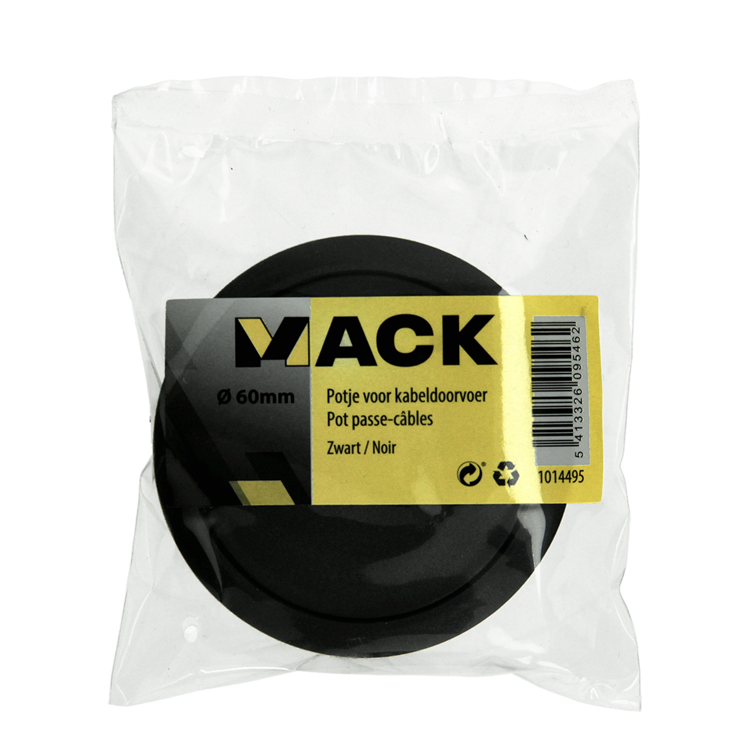 Afbeelding laden in galerijviewer, Mack 1014495 - 1 potje voor kabeldoorvoer zwart ø 60 mm | 10 stuks

