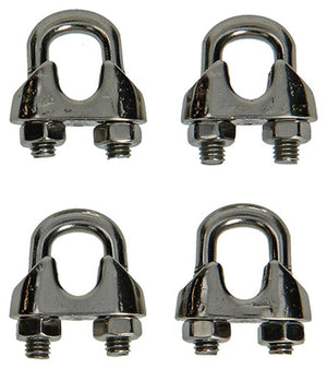 Mack 1008445 - 4 staaldraadklemmen 6mm inox | 10 stuks