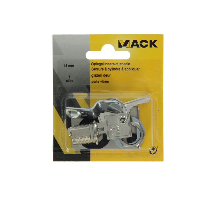 Afbeelding laden in galerijviewer, Mack 1014023 - oplegcilinderslot glazen deur 16 mm | 5 stuks
