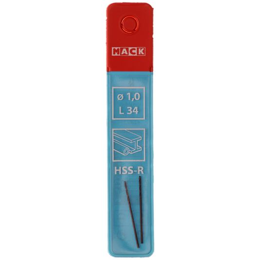Mack 1018175 - universeelboor hss r ø 1,0 x 34 mm 2st | 5 stuks