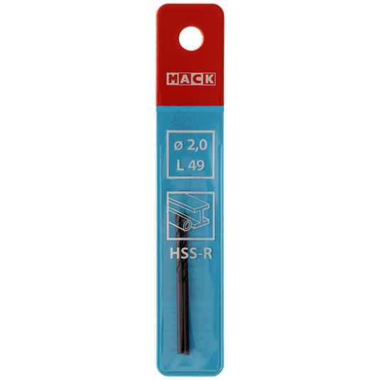 Mack 1018177 - universeelboor hss r ø 2,0 x 49 mm 2st | 5 stuks