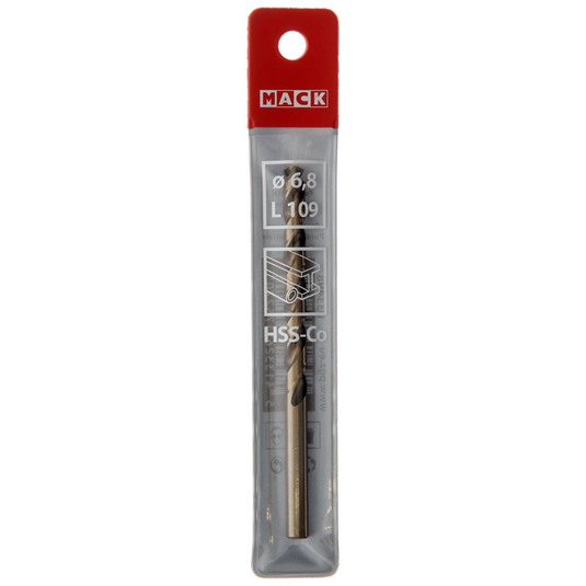 Mack 1018200 - metaalboor hss co5% din 338 ø 6,8 x 109 mm | 5 stuks
