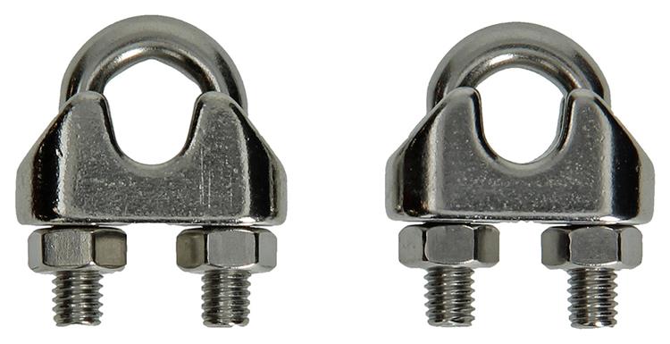 Afbeelding laden in galerijviewer, Mack 1008450 - 2 staaldraadklemmen 6-8mm inox | 10 stuks
