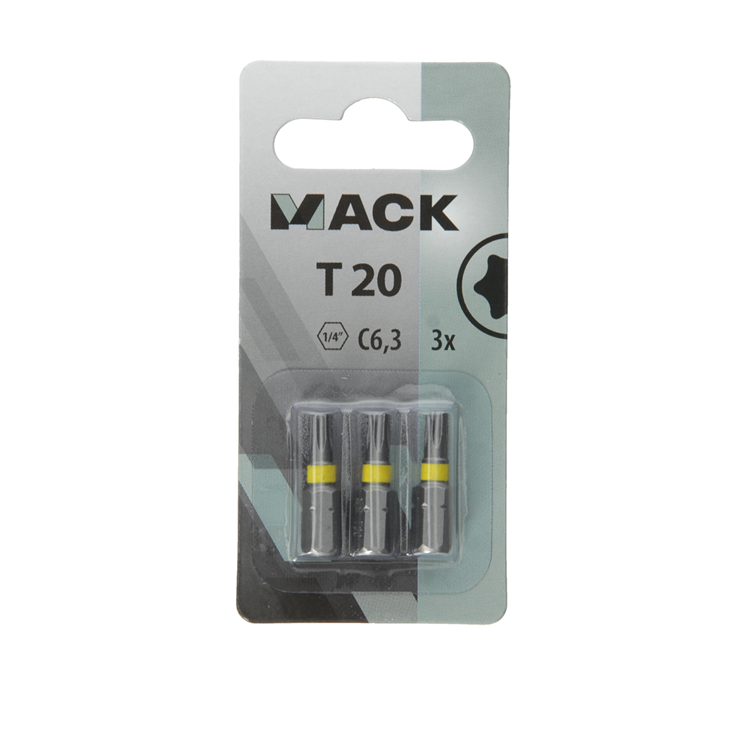 Afbeelding laden in galerijviewer, Mack 1018303 - schroefbit t20 l25mm 3st | 5 stuks
