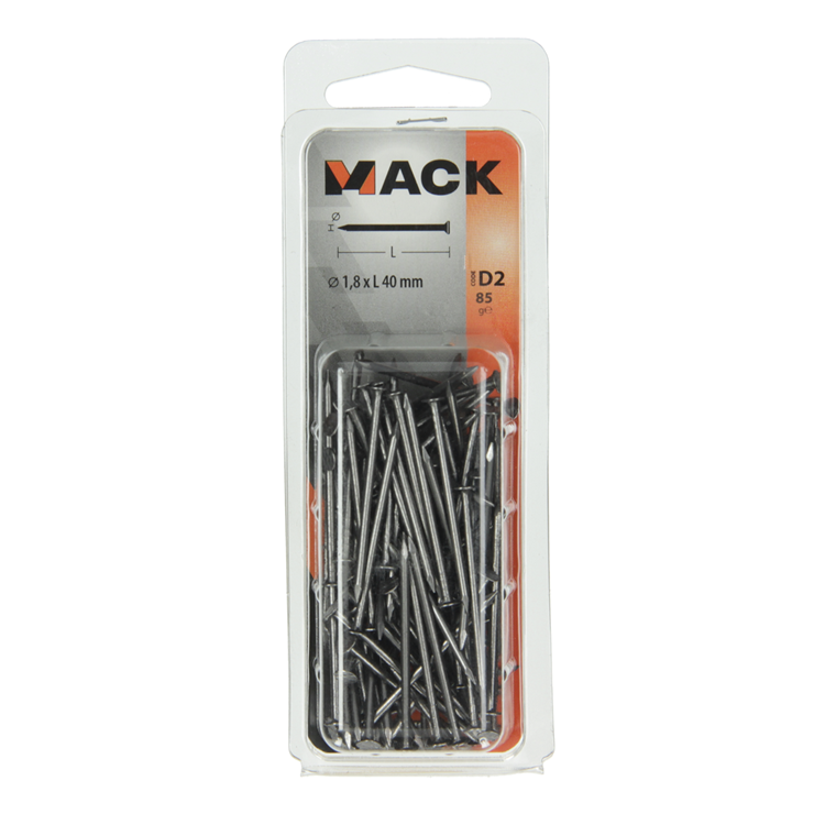 Chargez l'image dans la visionneuse de la galerie, Mack 1017112 - fijne nagel platte kop 85 gr 1,8 x 40 mm | 5 stuks
