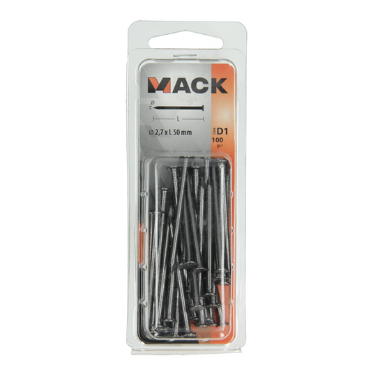 Mack 1017120 - nagel platte kop 100 gr 2,7 x 50 mm | 5 stuks