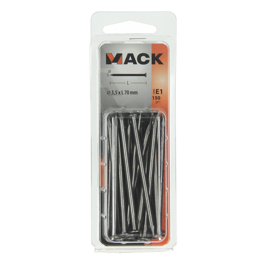 Mack 1017124 - nagel platte kop 150 gr 3,5 x 70 mm | 5 stuks