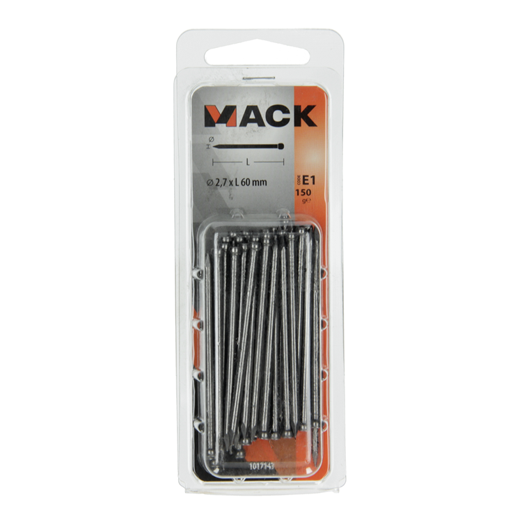 Afbeelding laden in galerijviewer, Mack 1017143 - nagel ronde kop 150 gr 2,7 x 60 mm | 5 stuks
