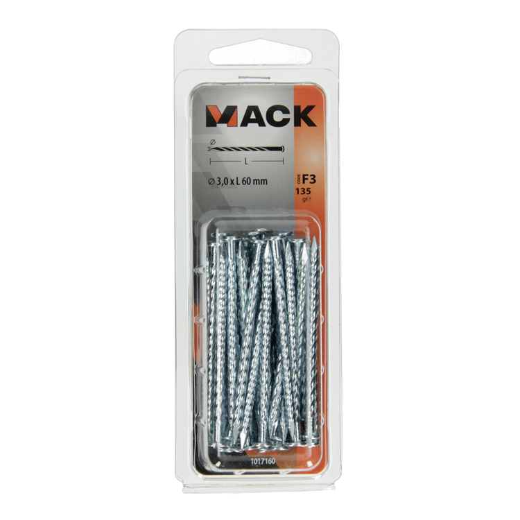 Laden Sie das Bild in Galerie -Viewer, Mack 1017160 - getorste nagel pk verzinkt 135gr 3,0 x 60 mm | 5 stuks

