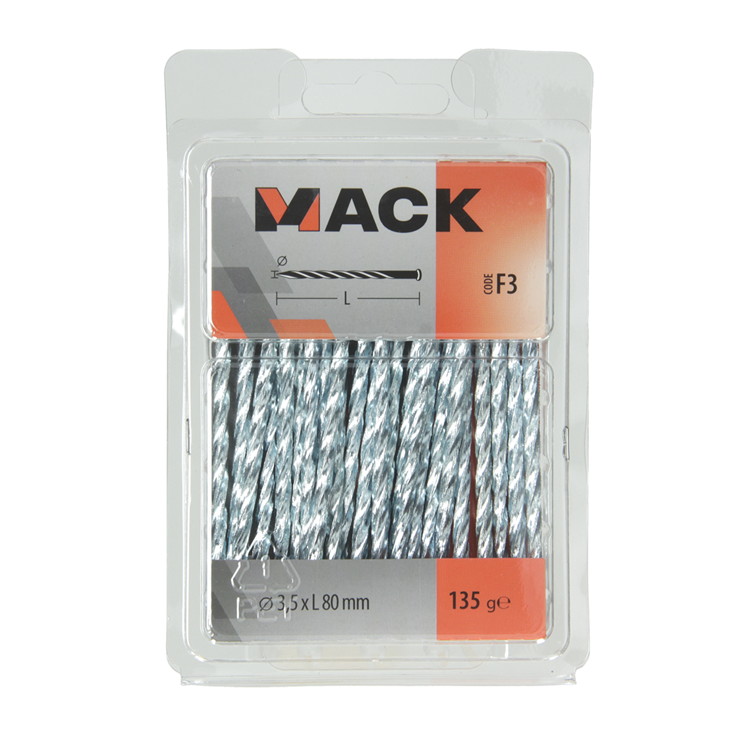 Laden Sie das Bild in Galerie -Viewer, Mack 1017161 - getorste nagel pk verzinkt 135gr 3,5 x 80 mm | 5 stuks

