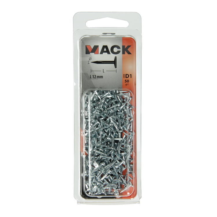 Laden Sie das Bild in Galerie -Viewer, Mack 1017190 - bloknagel staal verzinkt 50 gr12 mm | 10 stuks

