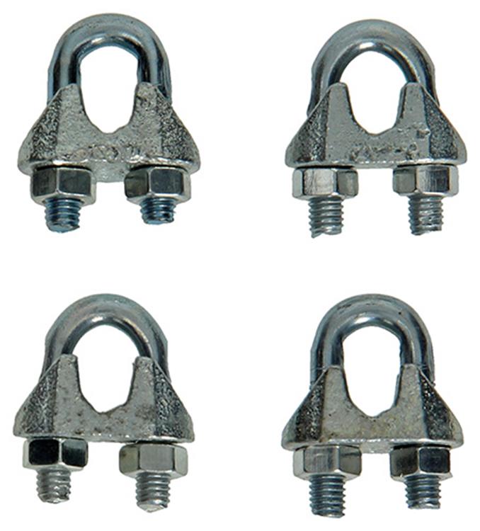 Afbeelding laden in galerijviewer, Mack 1008454 - 4 staaldraadklemmen 6mm verzinkt | 10 stuks
