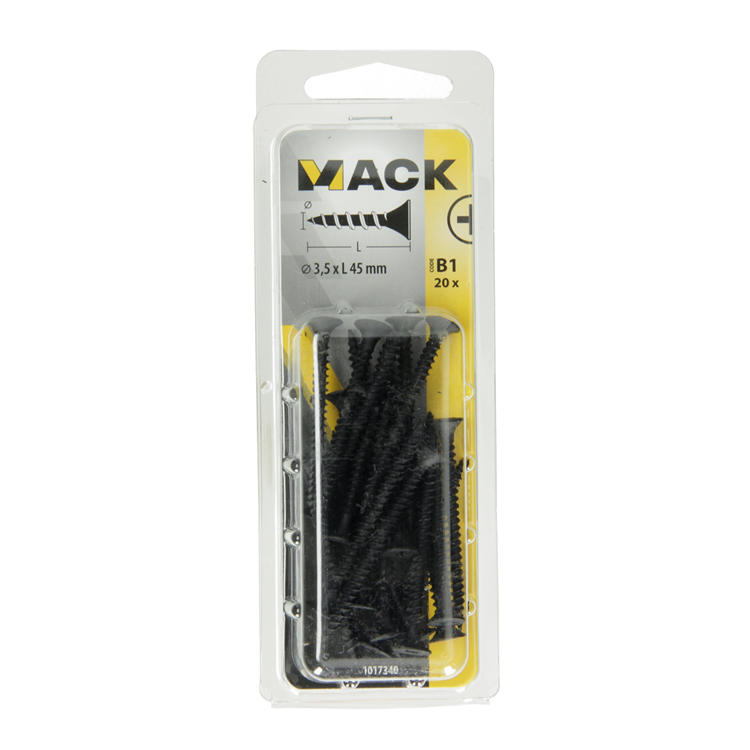 ギャラリービューアに画像をロードする, Mack 1017340 - gipsplaatschroef zwart gefosf. 20 st 3,5 x 45 mm | 5 stuks
