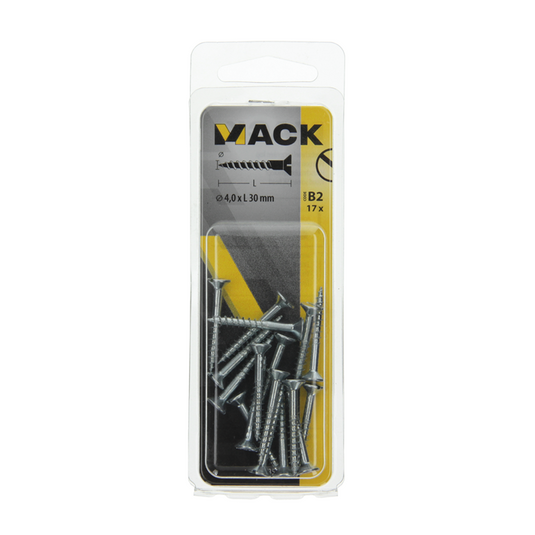 Mack 1017355 - houtschroef verzonken kop verz17 st 4,0 x 30 mm | 10 stuks