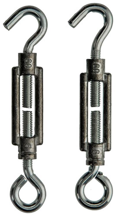 Laden Sie das Bild in Galerie -Viewer, Mack 1008458 - 2 spanners oog + haak m6 x 60mm verzinkt | 10 stuks
