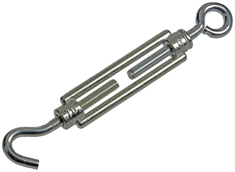 Afbeelding laden in galerijviewer, Mack 1008459 - 2 spanners oog + haak m5 x 70mm verzinkt | 10 stuks
