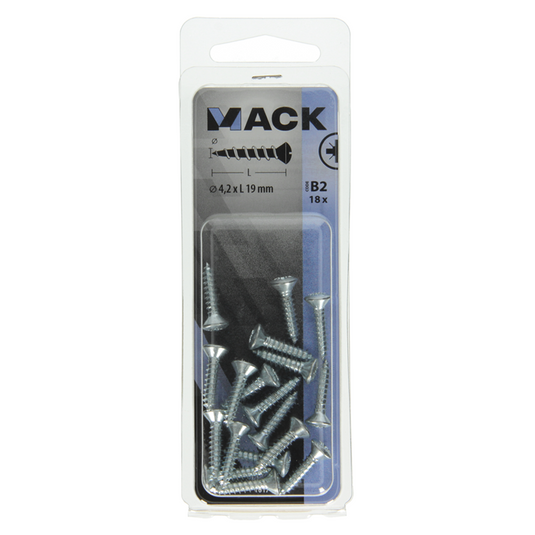 Mack 1017486 - zelftappende schroef bvk verz.18 st 4,2 x 19 mm | 10 stuks