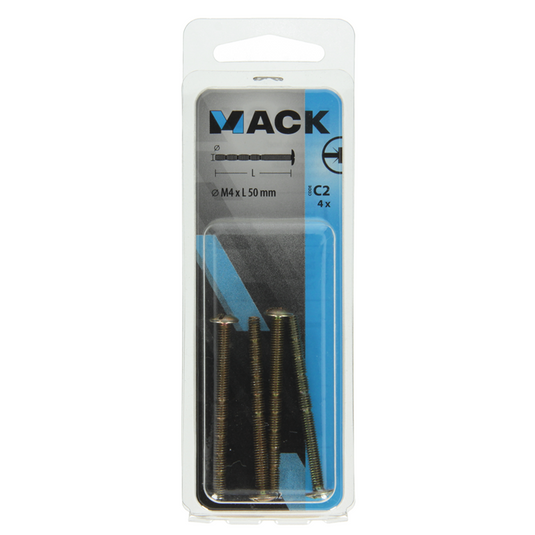 Mack 1017532 - afbreek-metaalschroef verz. 4 st m4 x 50 mm | 10 stuks