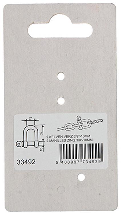 Laden Sie das Bild in Galerie -Viewer, Mack 1008462 - 2 kelven recht 10mm verzinkt | 10 stuks
