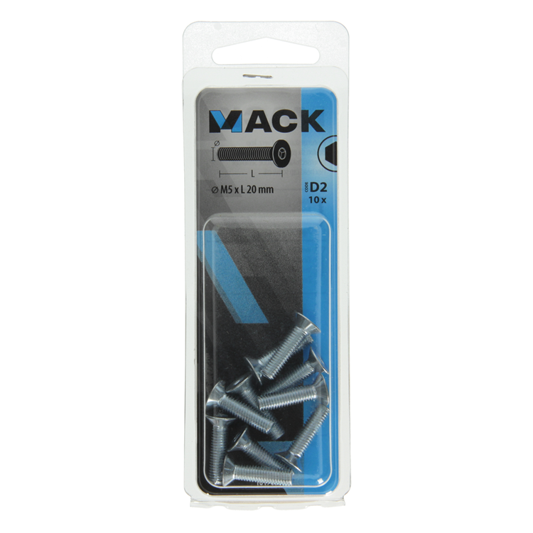 Afbeelding laden in galerijviewer, Mack 1017657 - binnenzeskant bout verz. kop verz. 10st m5x20 | 10 stuks
