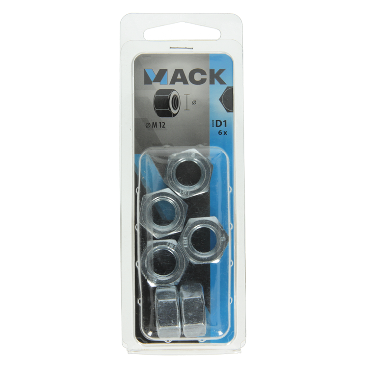 Afbeelding laden in galerijviewer, Mack 1017679 - zeskant moer staal verzinkt 6 st m 12 | 10 stuks
