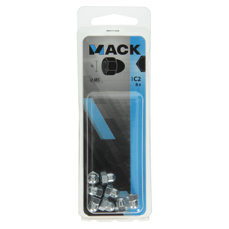 Afbeelding laden in galerijviewer, Mack 1017691 - zeskant dopmoer staal verzinkt8 st m5 | 10 stuks
