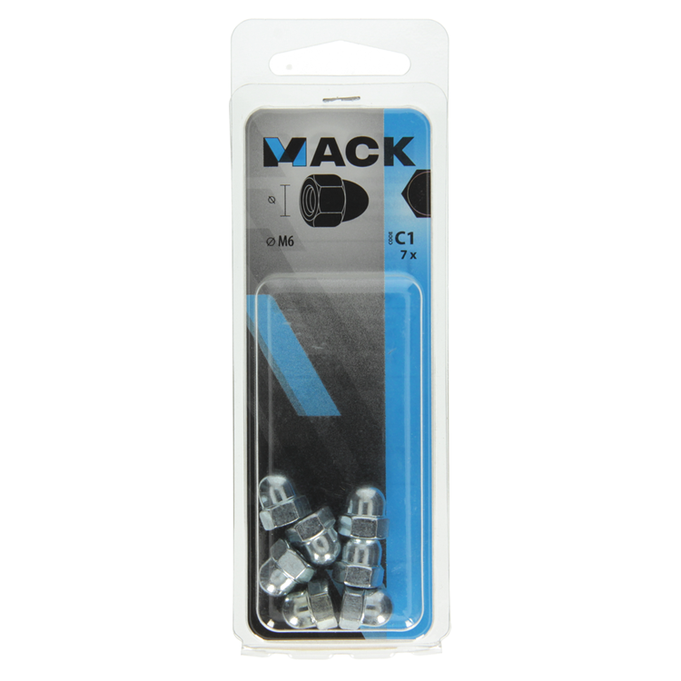 Afbeelding laden in galerijviewer, Mack 1017692 - zeskant dopmoer staal verzinkt7 st m6 | 10 stuks
