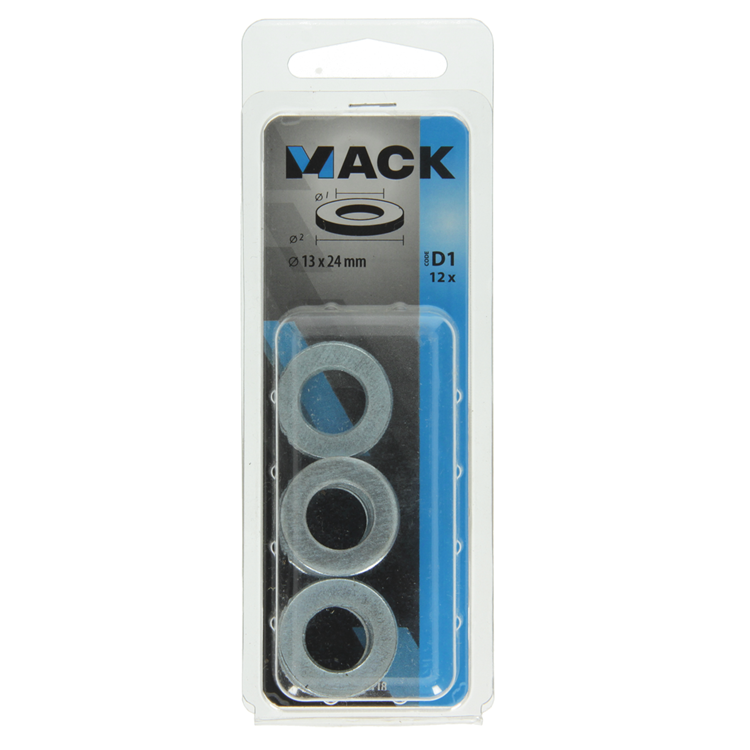 Afbeelding laden in galerijviewer, Mack 1017718 - sluitring staal verzinkt 12 st 13 x 24 mm | 10 stuks
