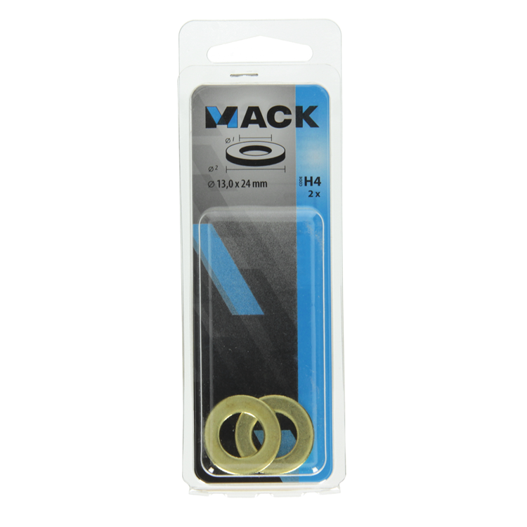 Afbeelding laden in galerijviewer, Mack 1017728 - sluitring messing 2 st 13,0 x 24 mm | 10 stuks
