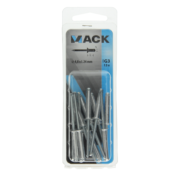 Afbeelding laden in galerijviewer, Mack 1020308 - 13 blindnieten alu 4,8x24mm | 5 stuks
