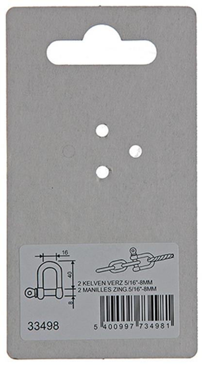 Afbeelding laden in galerijviewer, Mack 1008468 - 2 kelven recht 8mm verzinkt | 10 stuks
