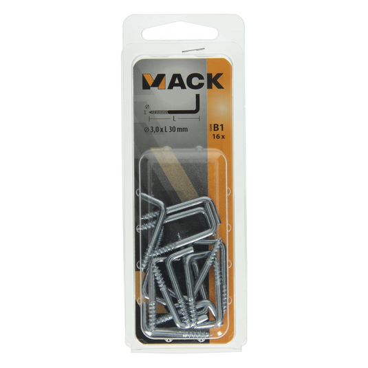 Mack 1017817 - schroefduim staal verzinkt 16st 3,0 x 30 mm | 10 stuks