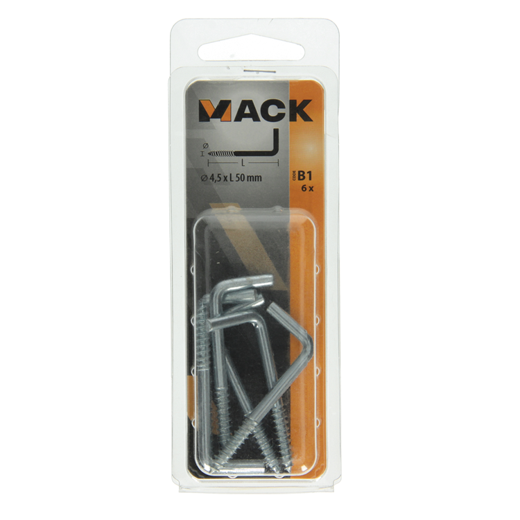 Laden Sie das Bild in Galerie -Viewer, Mack 1017821 - schroefduim staal verzinkt 6st 4,5 x 50 mm | 10 stuks
