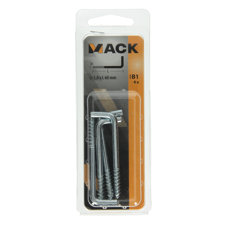 Afbeelding laden in galerijviewer, Mack 1017822 - schroefduim staal verzinkt 4st 5,0 x 60 mm | 10 stuks
