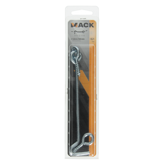 Mack 1017852 - windhaak staal verzinkt 1 st 5,0 x 150 mm | 5 stuks