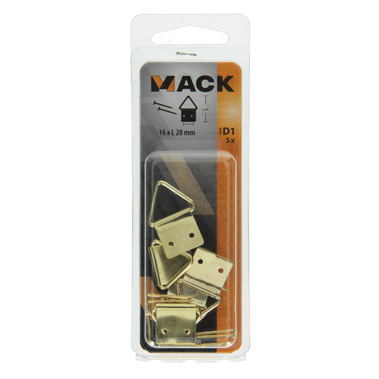 Mack 1017860 - kaderhanger staal vermessingd 5 st 16 x 28 mm | 10 stuks