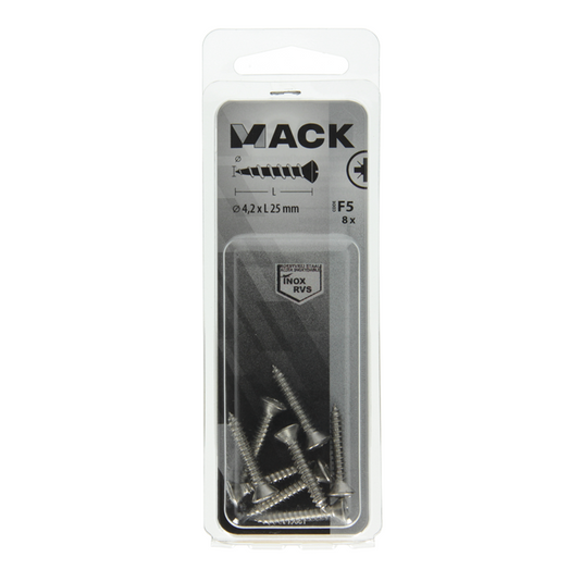 Mack 1019801 - zelftappende schroef bolvz.kopa2 8st 4,2 x 25 mm | 10 stuks