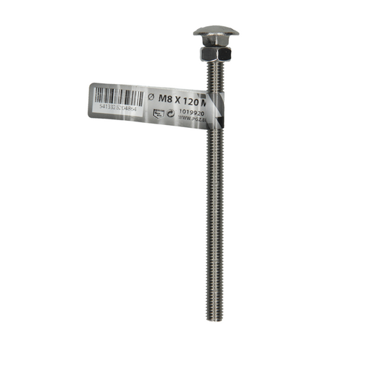 Mack 1019920 - houtbout + moer roestvrijstaal 1 st m8 x 120 mm | 10 stuks