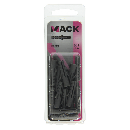 Mack 1017880 - plug polyethyleen 25 st 6 mm | 5 stuks