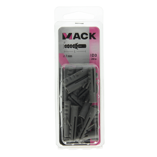 Mack 1017881 - plug polyethyleen 20 st 7 mm | 5 stuks