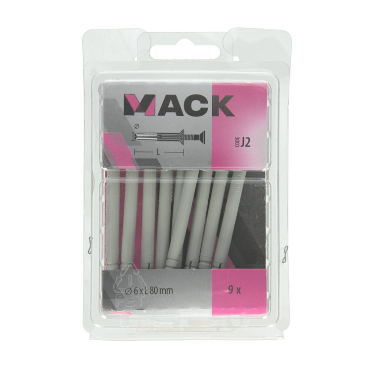 Afbeelding laden in galerijviewer, Mack 1017909 - nylon nagelplug polyamide 9 st 6 x 80 mm | 5 stuks
