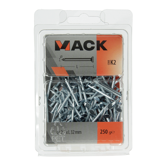 Mack 1017943 - gipsplaatnagel staal verzinkt 250 gr 2,7 x 32 mm | 5 stuks