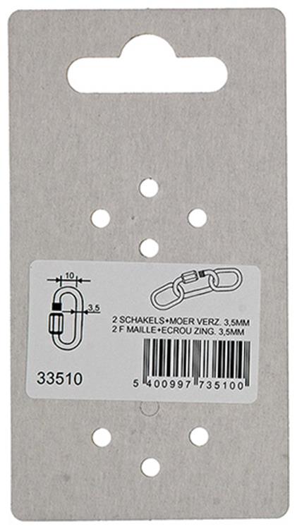 Laden Sie das Bild in Galerie -Viewer, Mack 1008480 - 2 loze schakels + moer 3,5mm verzinkt | 10 stuks
