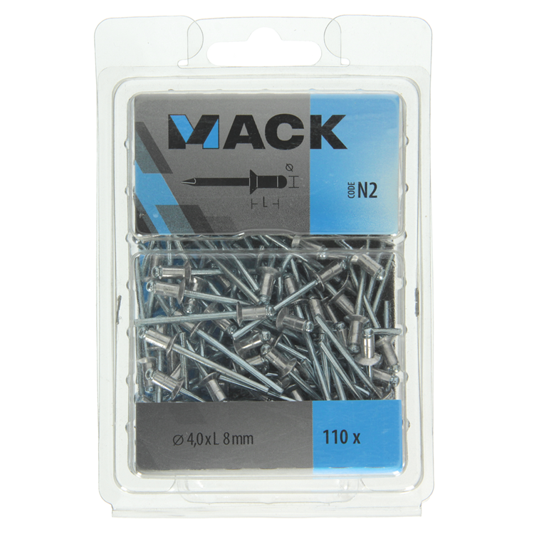 Afbeelding laden in galerijviewer, Mack 1020313 - 110 blindnieten alu 4,0x8mm | 5 stuks
