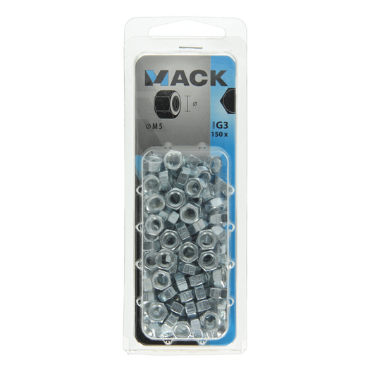 Mack 1018109 - zeskant moer staal verzinkt 150 st m 5 | 5 stuks
