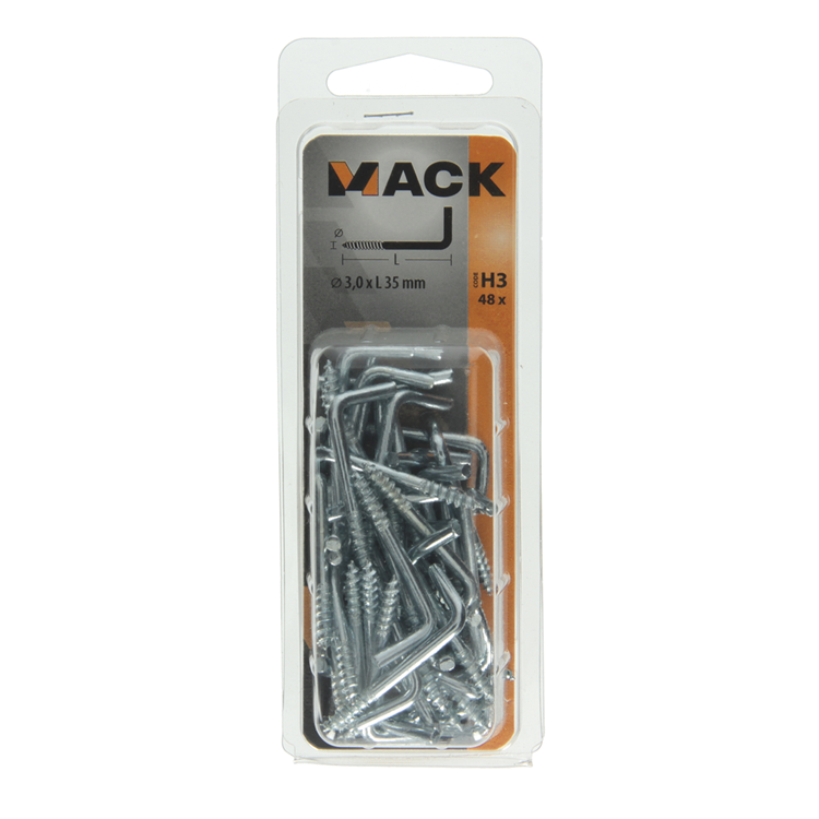 Afbeelding laden in galerijviewer, Mack 1018143 - schroefduim staal verzinkt 48 st 3,0 x 35 mm | 5 stuks
