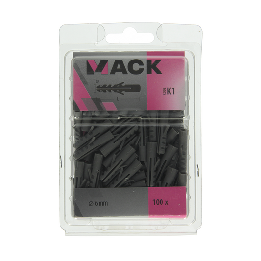 Mack 1018154 - plug polyethyleen 100 st 6mm | 5 stuks