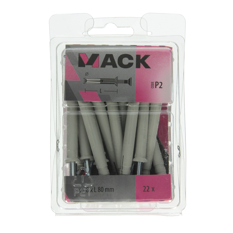 Laden Sie das Bild in Galerie -Viewer, Mack 1018168 - nylon nagelplug polyamide 22 st 8 x 80 mm | 3 stuks
