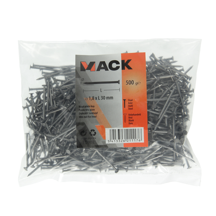 Afbeelding laden in galerijviewer, Mack 1020032 - nagel platte kop 500 gr 1,8 x 30 mm | 10 stuks
